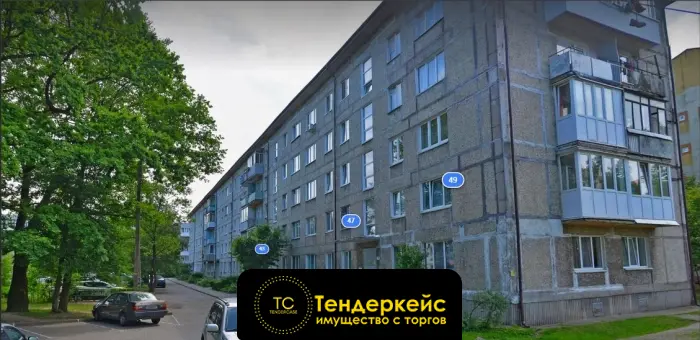 Изображение лота Доля 1/12 в квартире  61,3 кв.м., г Калининград, ул.Беланова, дом 43, квартира 7, кадастровый (условный) номер: 39:15:120305:1332  №1